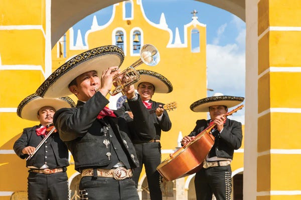 Mexican Culture: Mariachi Band Playing, Yucatan, Mexico by Matteo Colombo