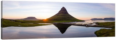 Aerial View Of Kirkjufell Mountain At Sunset, Iceland II Canvas Art Print - Snaefellsnes