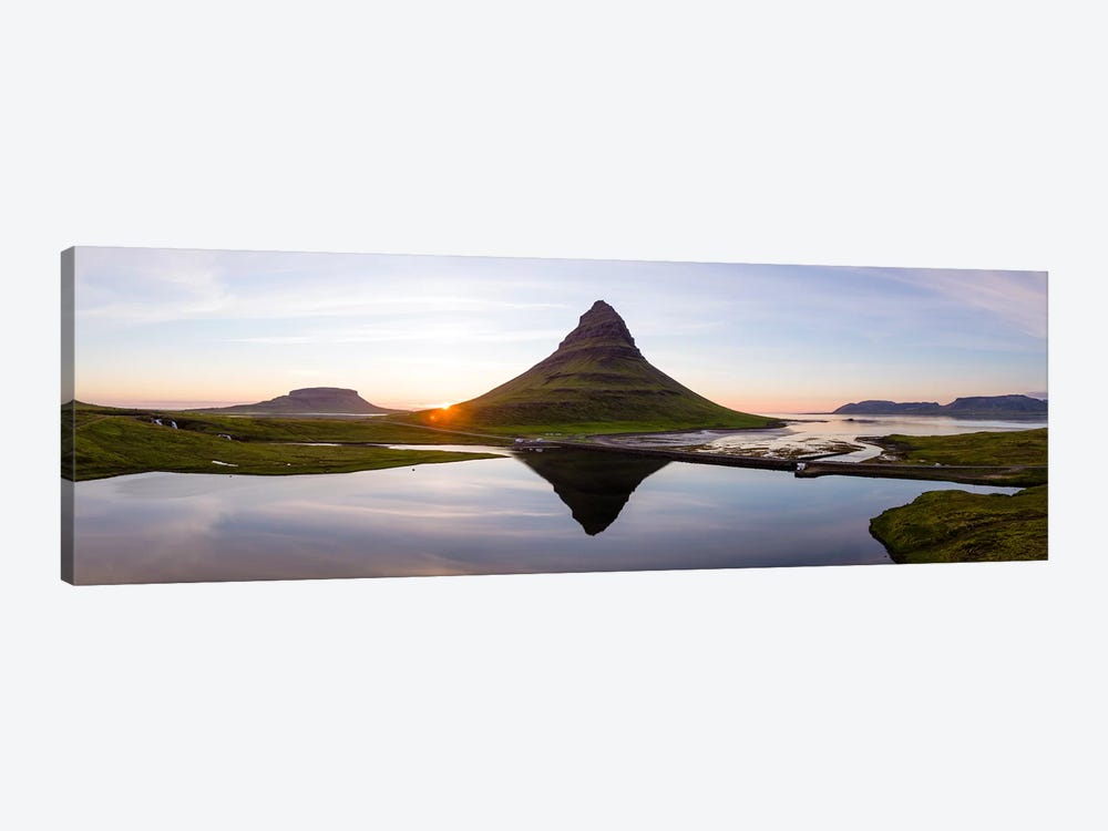 Aerial View Of Kirkjufell Mountain At Sunset, Iceland II by Matteo Colombo 1-piece Art Print