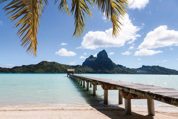 Islands: Jetty On The Lagoon, Bora Bora Island, French Polynesia by Matteo Colombo