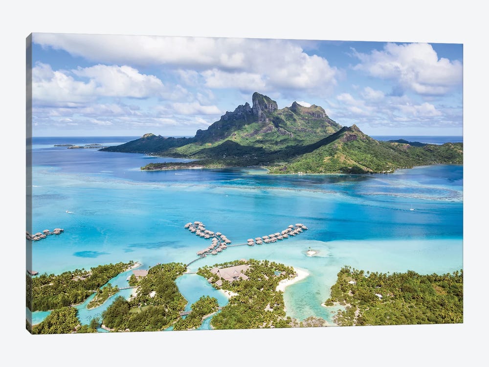 Bora Bora Island Aerial, French Polynesia by Matteo Colombo 1-piece Canvas Artwork