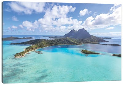 Turquoise Lagoon, Bora Bora Island, French Polynesia Canvas Art Print - French Polynesia Art