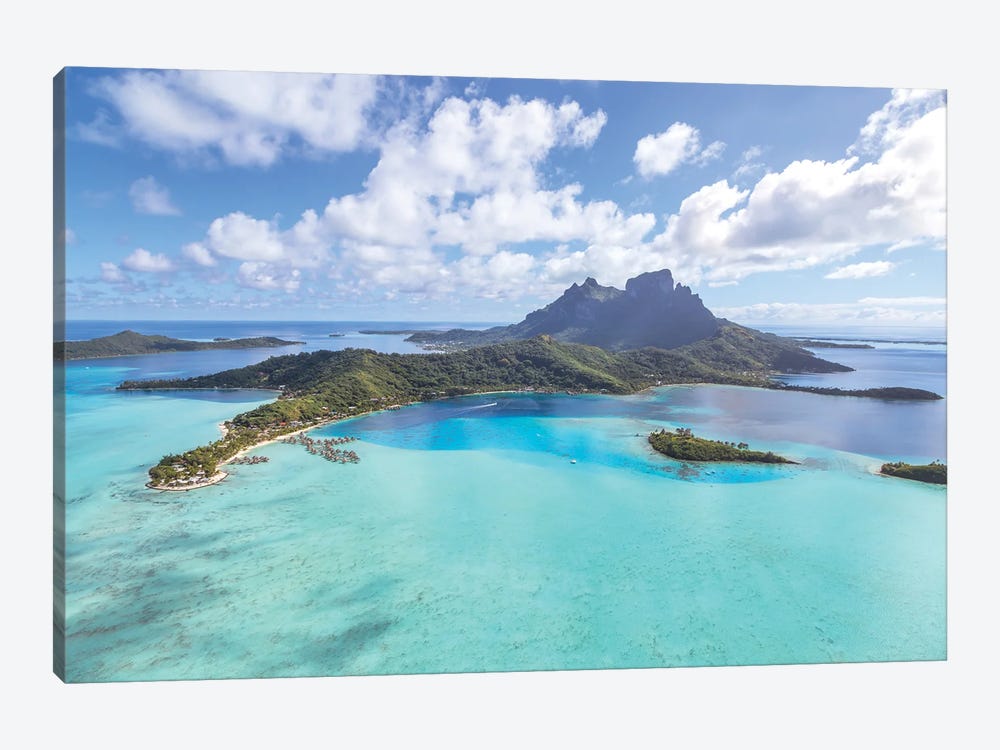 Turquoise Lagoon, Bora Bora Island, French Polynesia by Matteo Colombo 1-piece Canvas Artwork