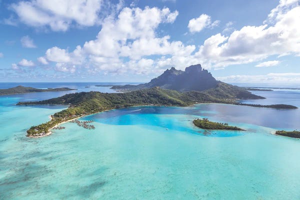 Islands: Turquoise Lagoon, Bora Bora Island, French Polynesia by Matteo Colombo
