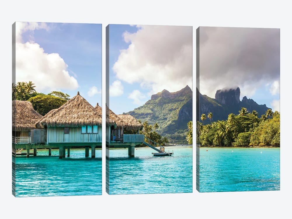 Overwater Bungalows, Bora Bora, French Polynesia by Matteo Colombo 3-piece Canvas Wall Art