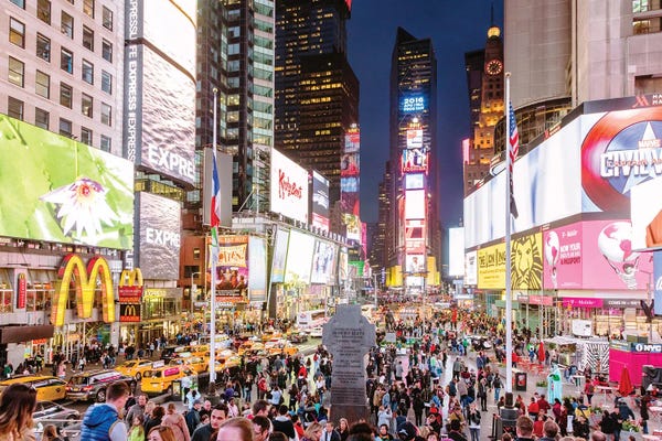 Canvas Print: Time Square At Night, New York City by Matteo Colombo
