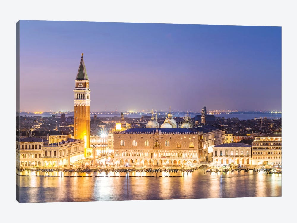 Aerial Of Venice At Night by Matteo Colombo 1-piece Canvas Print