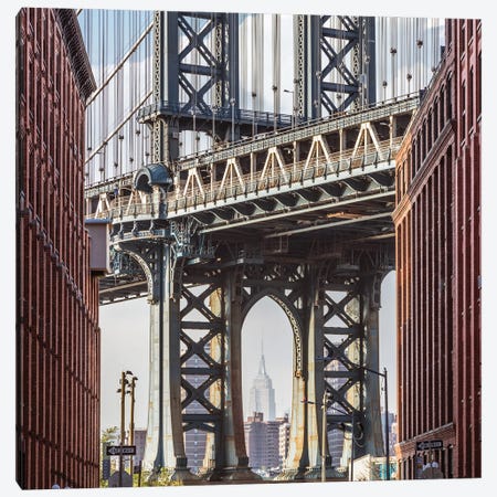 Manhattan Bridge, New York City Canvas Print #TEO1850} by Matteo Colombo Canvas Art