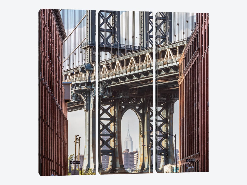 Manhattan Bridge, New York City by Matteo Colombo 3-piece Canvas Art Print