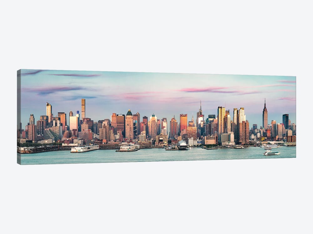 New York City Skyline At Sunset by Matteo Colombo 1-piece Canvas Art Print