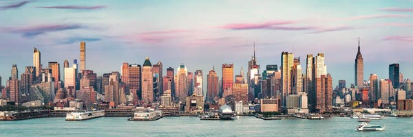 Canvas Print: New York City Skyline At Sunset by Matteo Colombo