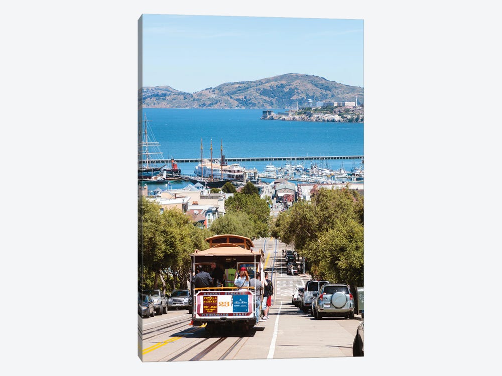 Iconic Cable Car And San Francisco Bay, California by Matteo Colombo 1-piece Canvas Wall Art