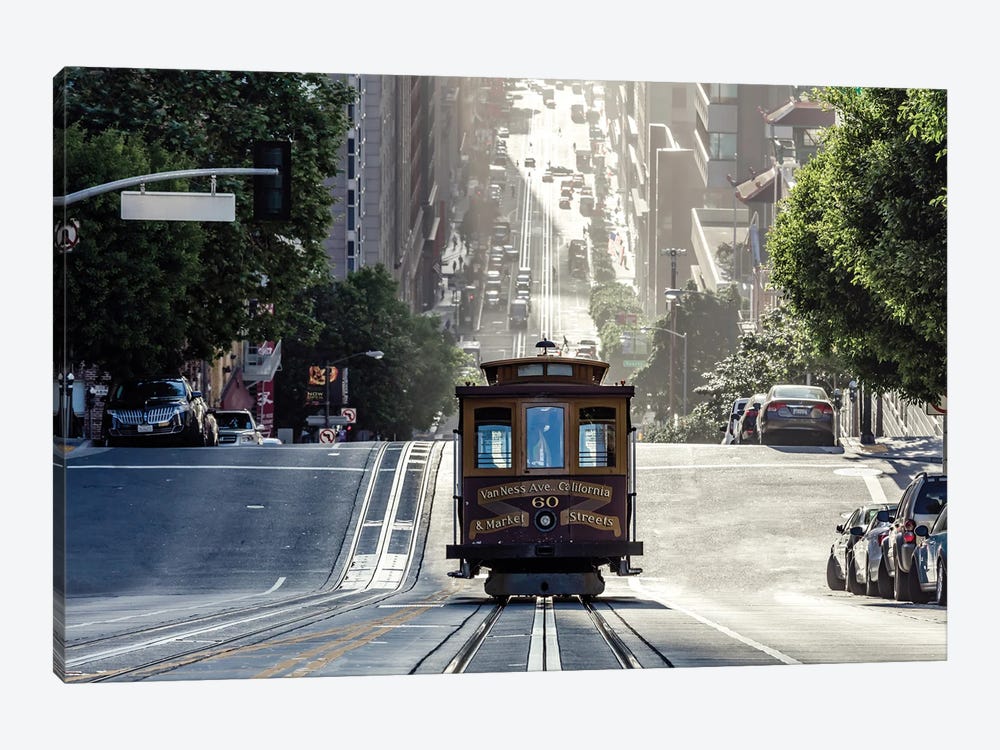 Cable Car In California Street, San Francisco, California by Matteo Colombo 1-piece Canvas Art