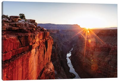 Sunrise At Toroweap Point, Grand Canyon, Arizona Canvas Art Print - Grand Canyon National Park Art