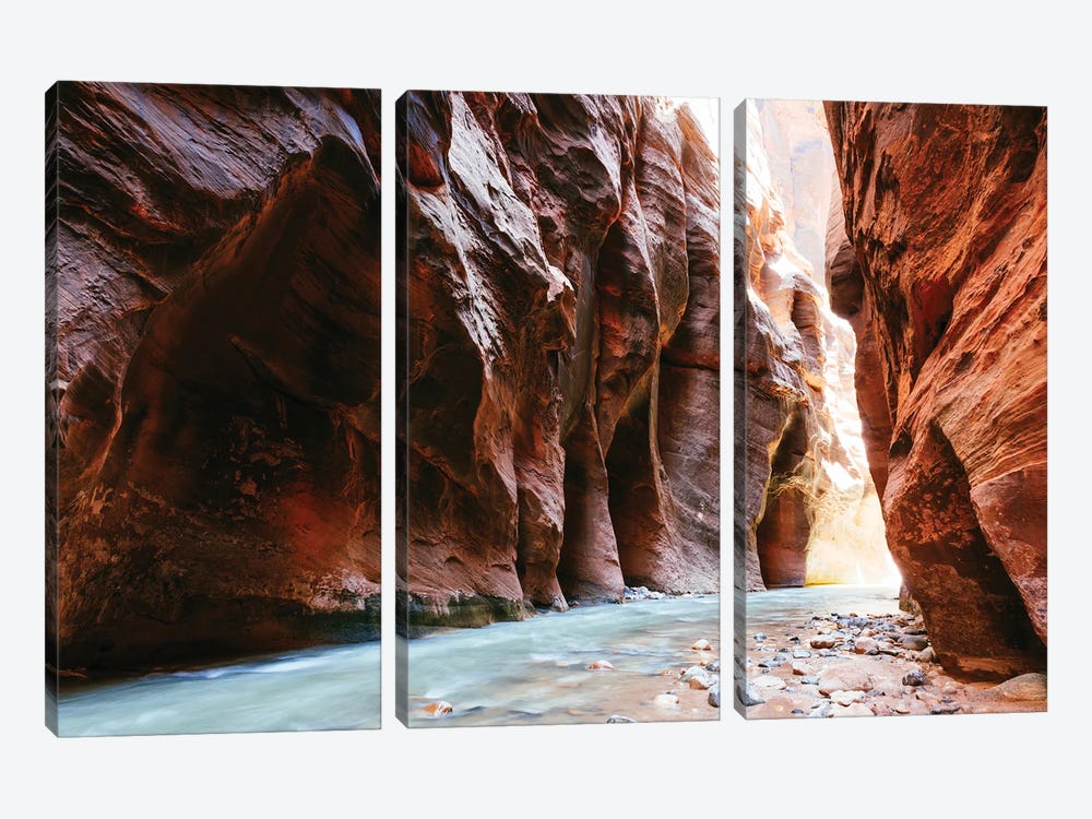 The Narrows, Virgin River, Zion Canyon National Park by Matteo Colombo 3-piece Art Print