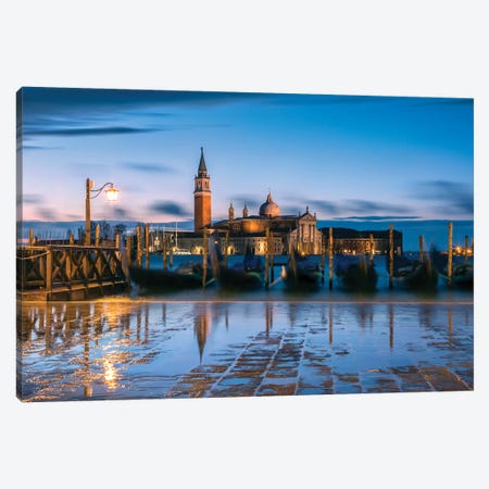 Blue Venice Canvas Print #TEO188} by Matteo Colombo Canvas Print