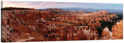Sunset Panoramic At Bryce Canyon National Park, Utah Canvas Art Print - Utah Art