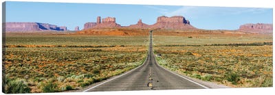 US Route 163 Highway, Monument Valley, Arizona Canvas Art Print - Trail, Path & Road Art