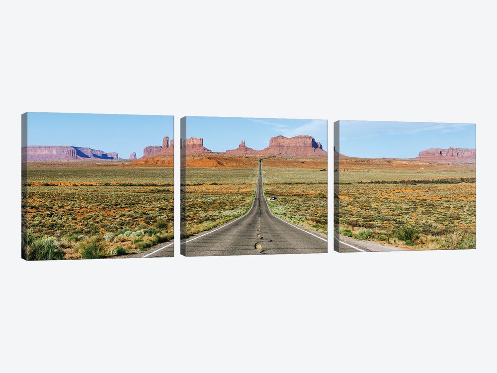 US Route 163 Highway, Monument Valley, Arizona by Matteo Colombo 3-piece Canvas Art