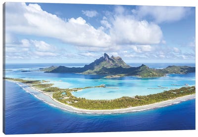 Bora Bora Island, French Polynesia Canvas Art Print - Sandy Beach Art