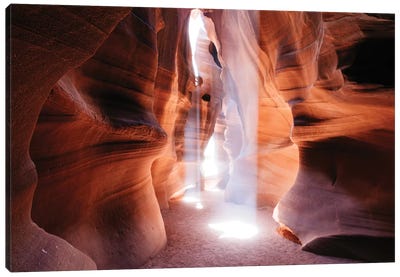Beams Of Light (Dance Of Light), The Crack, Antelope Canyon, Navajo Nation, Arizona, USA Canvas Art Print - Matteo Colombo
