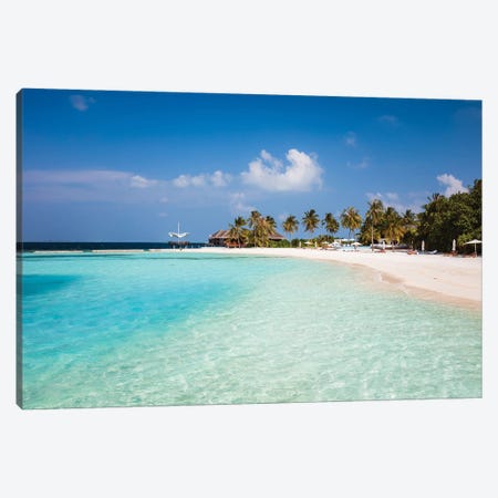 Beach Resort In The Maldives Canvas Print #TEO1916} by Matteo Colombo Canvas Artwork