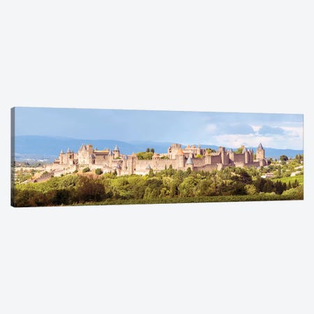 Carcassonne Panoramic, France Canvas Print #TEO191} by Matteo Colombo Canvas Artwork