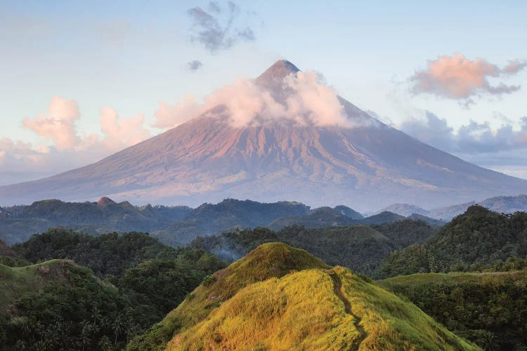 Sunset Over Mayon Volcano, Albay, Philippines