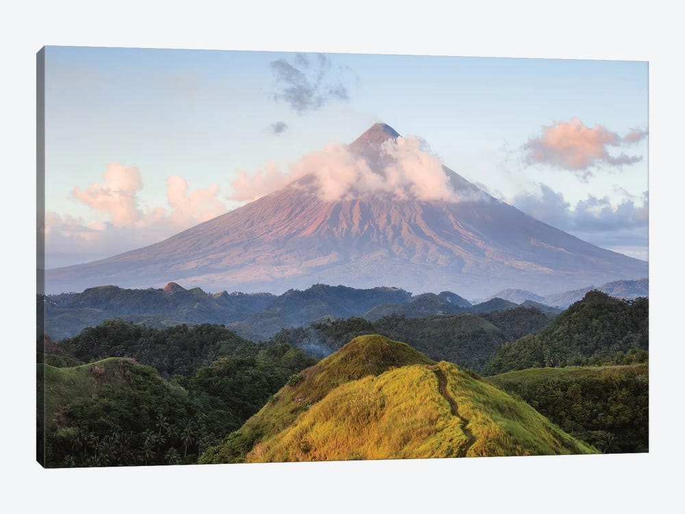 Sunset Over Mayon Volcano, Albay, Philippines by Matteo Colombo 1-piece Canvas Print
