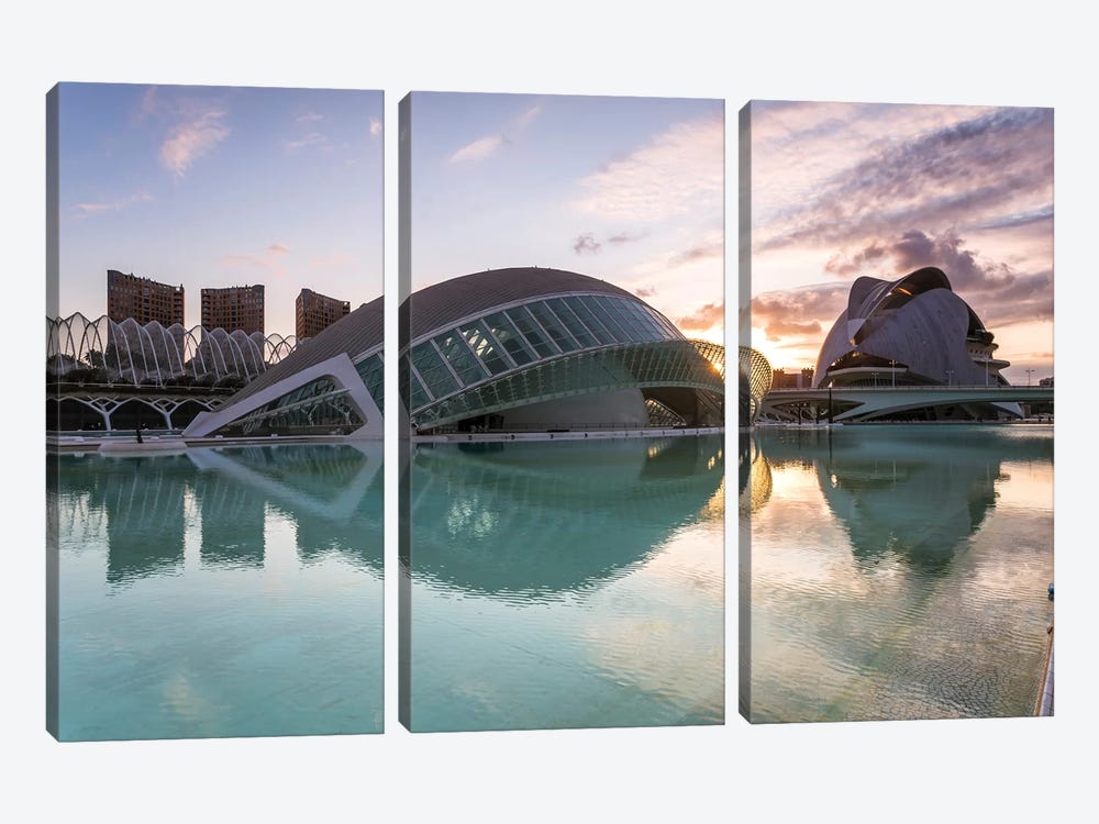 City Of Arts And Sciences, Valencia, Spain by Matteo Colombo 3-piece Canvas Art Print