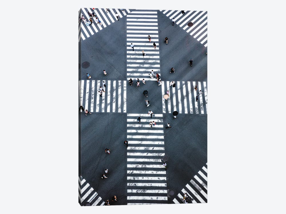 Aerial View Of Pedestrian Crossing, Tokyo, Japan I by Matteo Colombo 1-piece Art Print