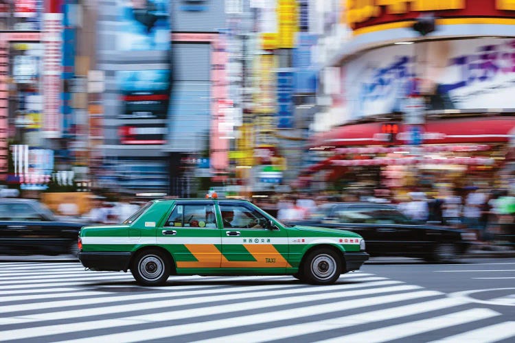 Taxi In Shinjuku, Tokyo, Japan