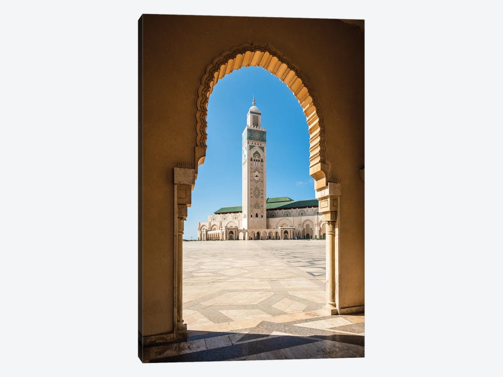 Minaret, Hassan Ii Mosque, Casablanca by Matteo Colombo 1-piece Canvas Wall Art