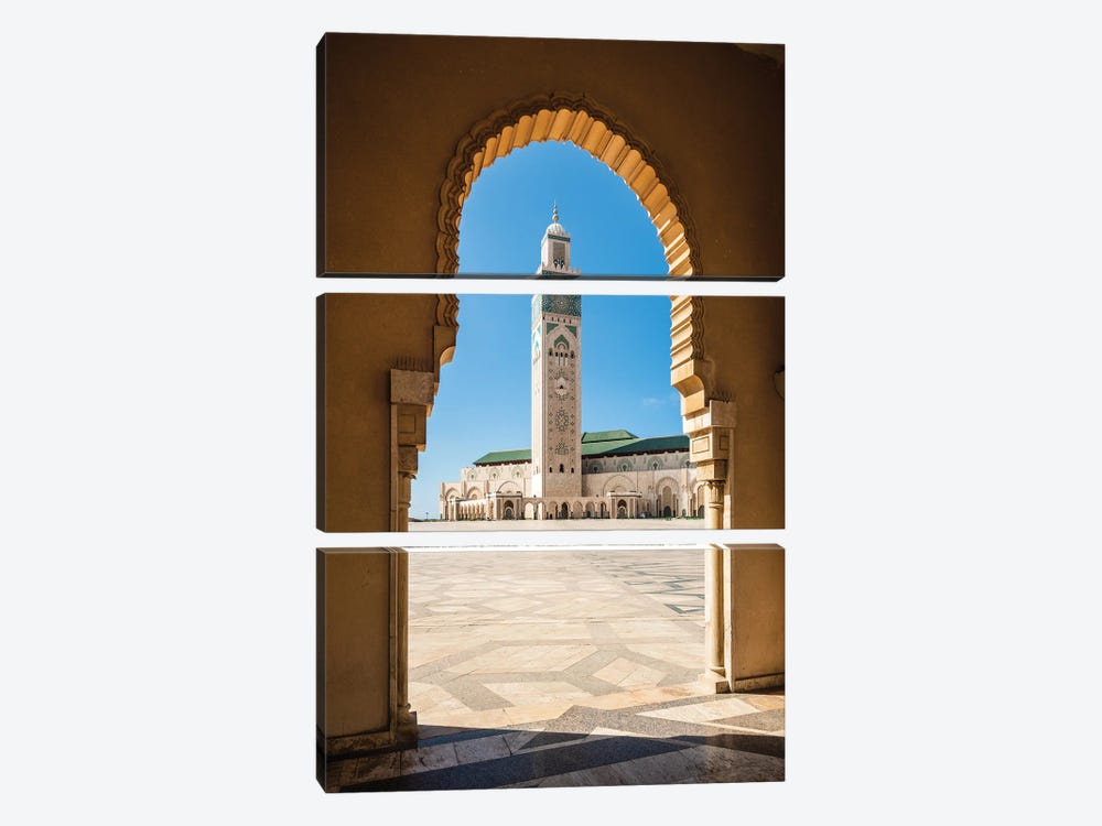 Minaret, Hassan Ii Mosque, Casablanca by Matteo Colombo 3-piece Canvas Art