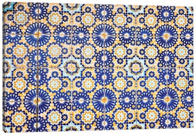 Moroccan Tiles, Morocco Canvas Art Print - Global Patterns