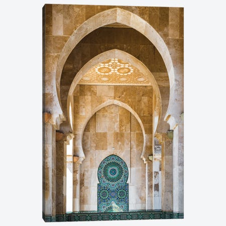 Archway At The Mosque, Casablanca, Morocco Canvas Print #TEO1957} by Matteo Colombo Canvas Wall Art