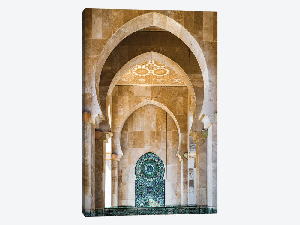 Archway At The Mosque, Casablanca, Morocco by Matteo Colombo 1-piece Canvas Print