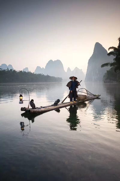 Figurative Photography: Cormorant Fisherman, Guilin, China by Matteo Colombo