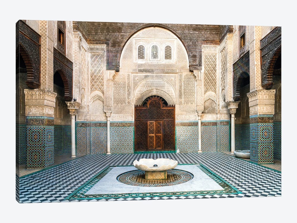 Arabic Style Courtyard, Medersa El Attarine, Fes, Morocco by Matteo Colombo 1-piece Art Print