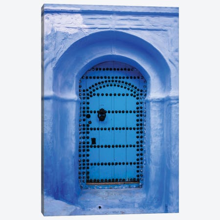 Blue Door In Chefchaouen, Morocco Canvas Print #TEO1962} by Matteo Colombo Canvas Art