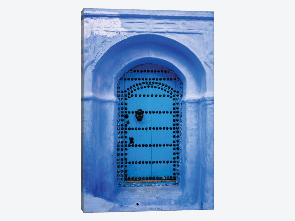 Blue Door In Chefchaouen, Morocco by Matteo Colombo 1-piece Canvas Print