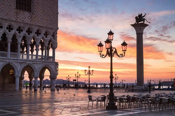 Columns: Dawn At St. Mark's Square, Venice by Matteo Colombo