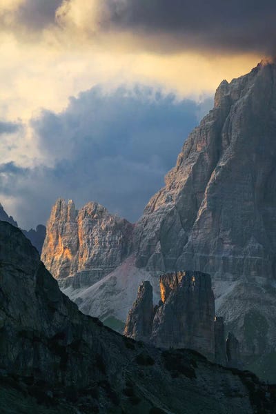 Dramatic Light Over Dolomite Peaks by Matteo Colombo canvas print