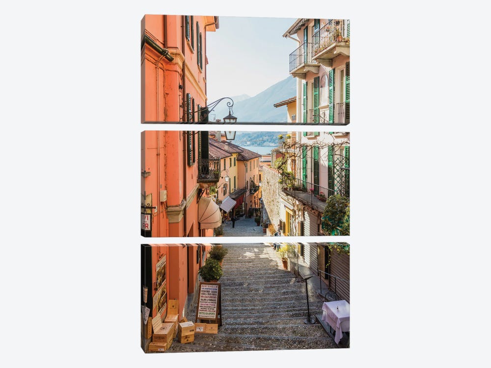 In The Streets Of Bellagio, Lake Como, Italy by Matteo Colombo 3-piece Art Print