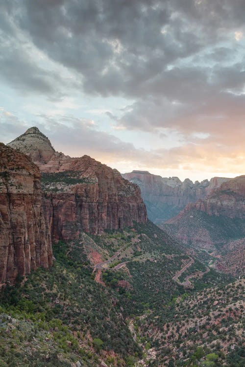 Zion Valley At Sunset