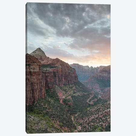 Zion Valley At Sunset Canvas Print #TEO1978} by Matteo Colombo Canvas Print