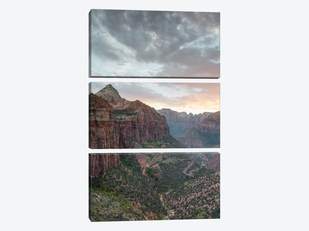 Zion Valley At Sunset by Matteo Colombo 3-piece Canvas Artwork