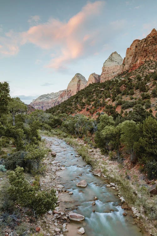 Sunset On The Virgin River, Zion National Park