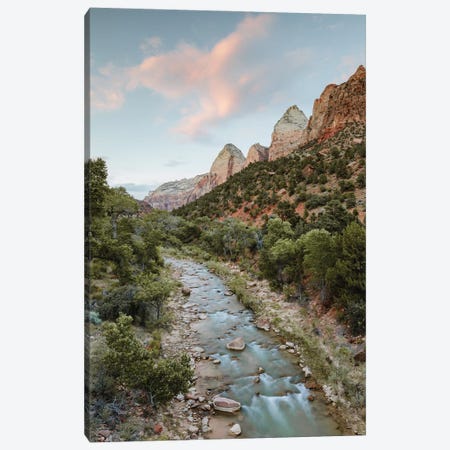 Sunset On The Virgin River, Zion National Park Canvas Print #TEO1981} by Matteo Colombo Canvas Art