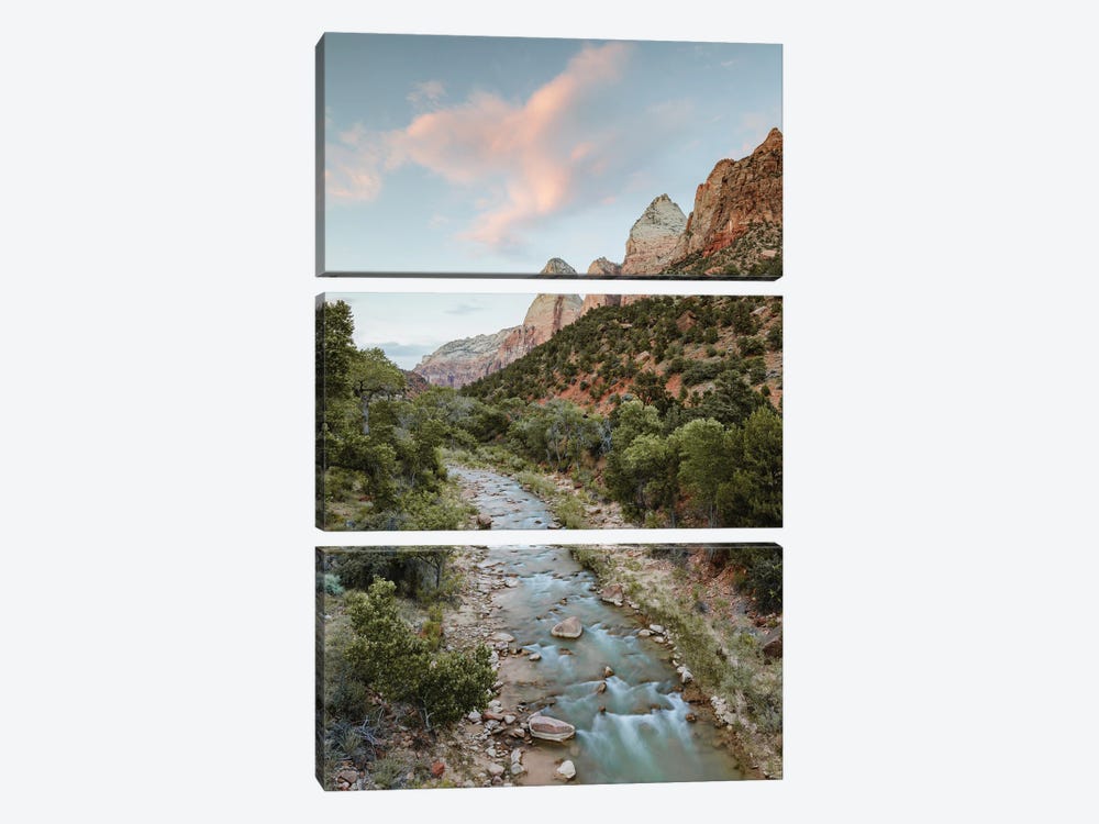Sunset On The Virgin River, Zion National Park by Matteo Colombo 3-piece Canvas Art